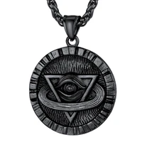 chainspro masonic necklace for men all seeing eye stainless steel18k goldblack plated masons pendant jewelry cp759