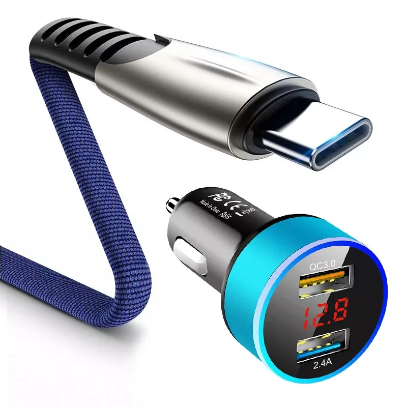 

Dual USB Car Charger 5A Fast Charing for huawei P40 P30 P20 Mate 20 30 lite Pro P smart 2019 2018 NOVA 3 Car USB C Phone Charger