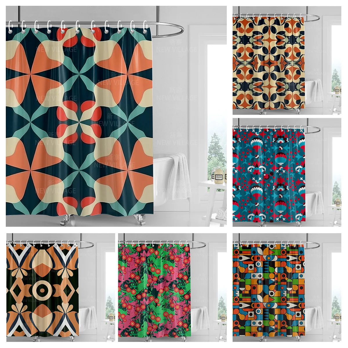 Домашний декор занавески для душа ткань современный скандинавский