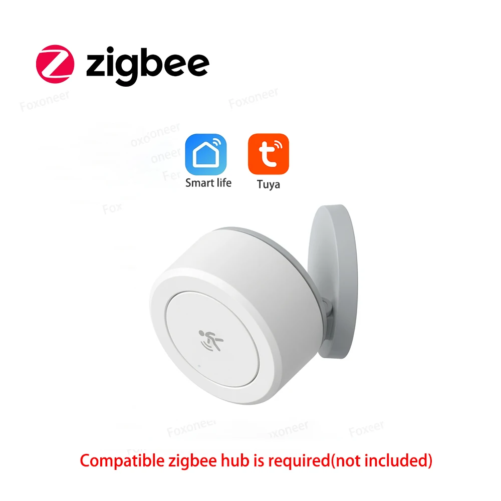

Датчик присутствия человека Tuya ZigBee 24G MmWave Radar MINI с магнитной пластиной для Smart Life (требуется хаб)