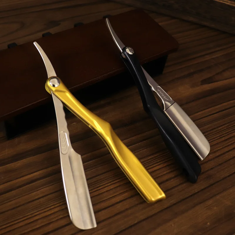 Colourful Feather Razor Vintage Manual Change Blade Shaving Razor Retro Folding Knife Holder Men Shaving Barber Tools Gift
