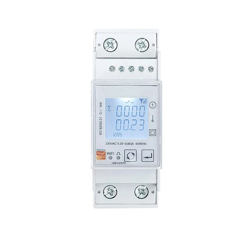 

BMDT-Tuya Smart Zigbee Energy Meter Bidirectional Single Phase 80A Din Rail Power Monitor Wattmeter Voltmeter Ampermeter