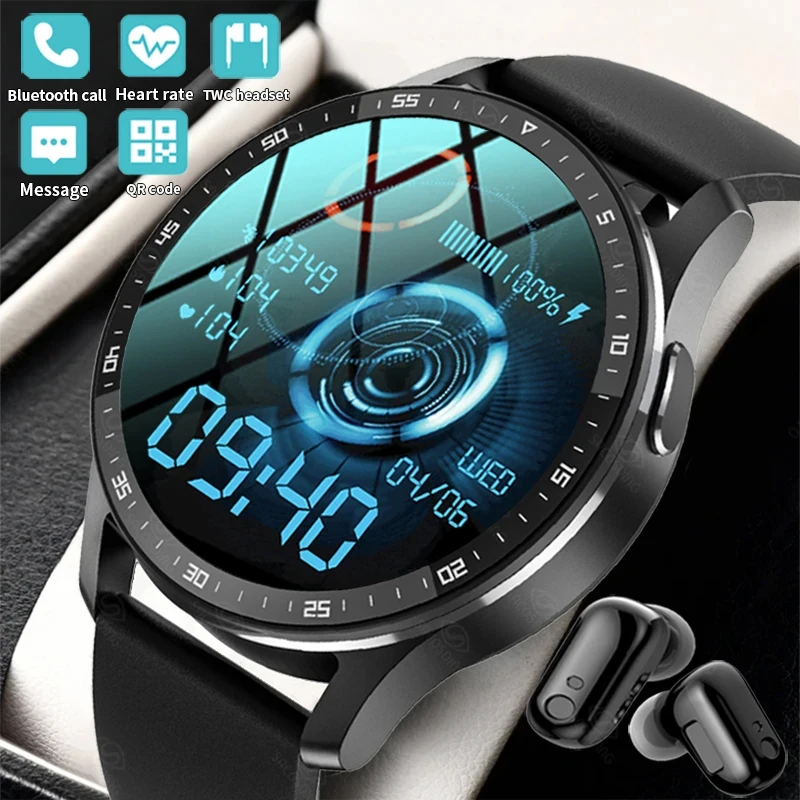 

X7 гарнитура умные часы TWS два в одном Беспроводная Bluetooth двойная гарнитура звонки здоровье кровяное давление спортивные музыкальные умные часы 2023