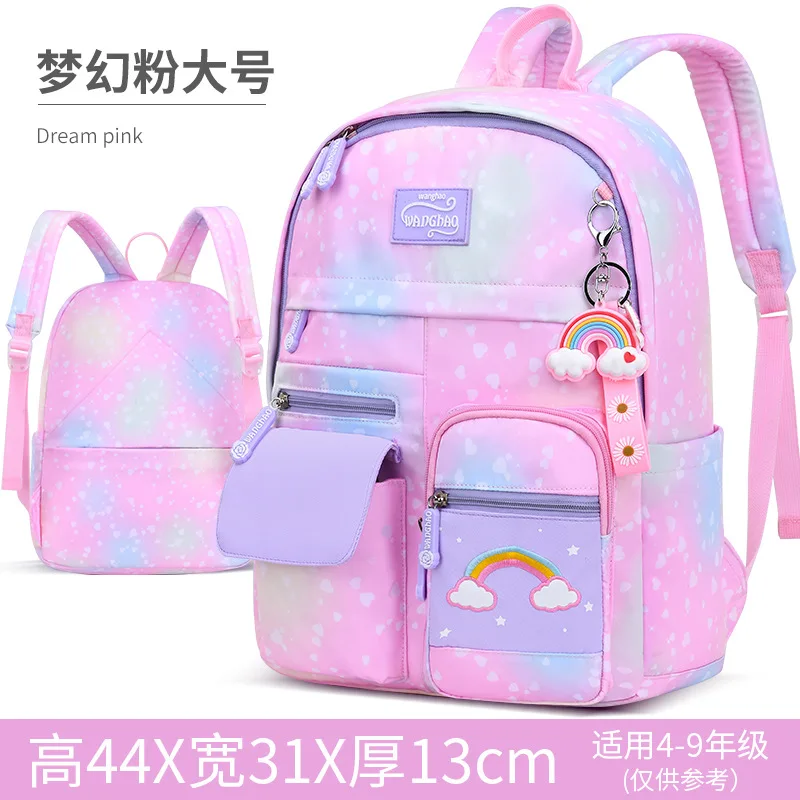 2022 fashion rainbow children school bags for girls waterproof Children's school backpacks kids schoolbag book bag mochilas
