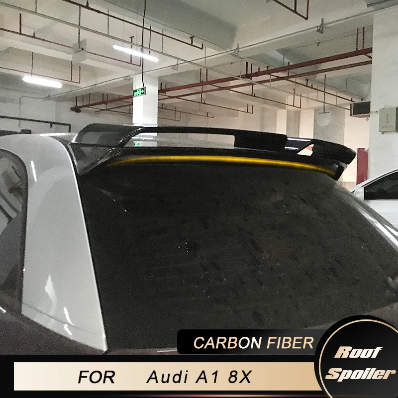 

Car Rear Roof Spoiler Wing For Audi A1 8X PQ25 Hatchback 2 Door Standard 2010-2014 Roof Trunk Lip Wing Spoiler Carbon Fiber