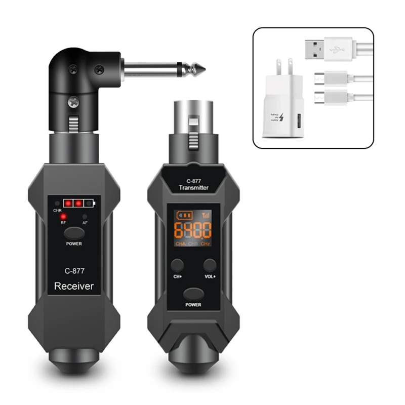 

Wireless Mic Adapters Wireless XLR Transmitter Receivers Good Performance Perfect for Venues, Weddings and Mobile DJ's