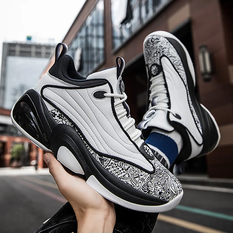 Plush Thickened Basketball Shoes Keep Warm In Autumn And Winter Men's And Women's Same Style High Gang Heat 36-46