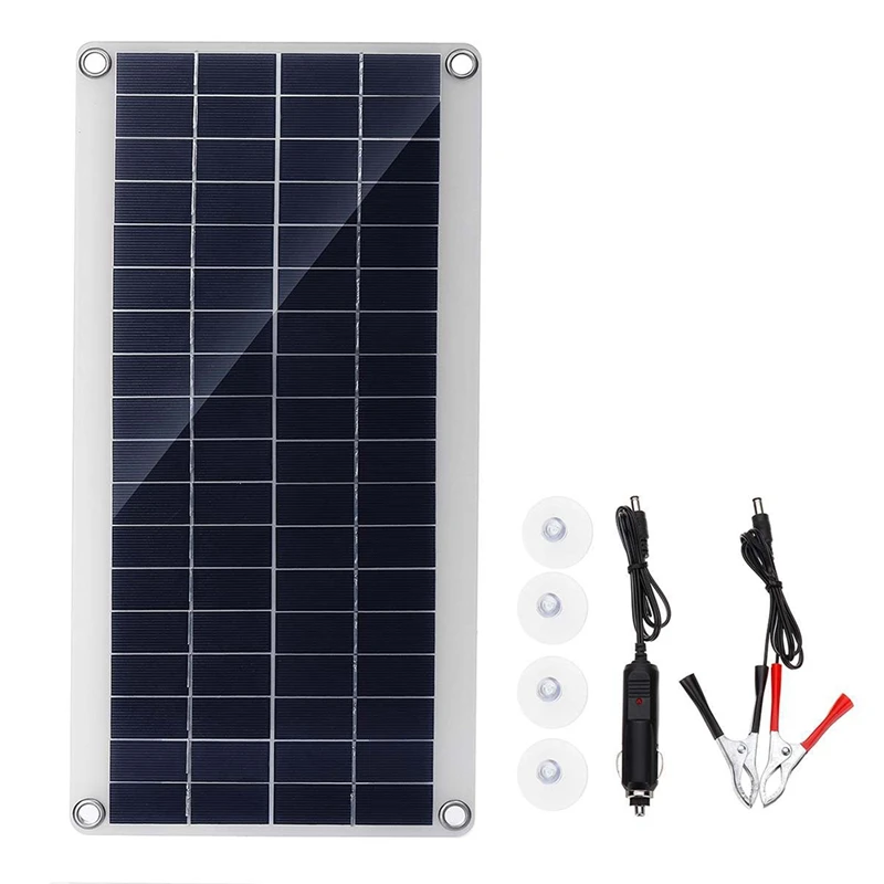 

Портативная солнечная панель, 300 Вт, двойное 12/5 В постоянного тока, USB, быстрая зарядка, водонепроницаемая, Аварийная зарядка, уличное зарядн...