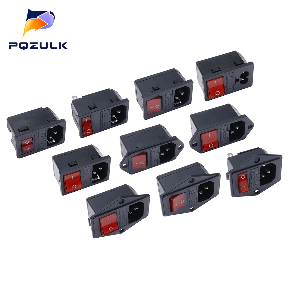 Электрическая розетка 250 В DB-8-8 AC-14-F16 C-14-F19 KCD1KCD3KCD4KCD5 Кулисный переключатель с предохранителем 10 А (art.: 3920cf84b1586) - 3920cf84b1586