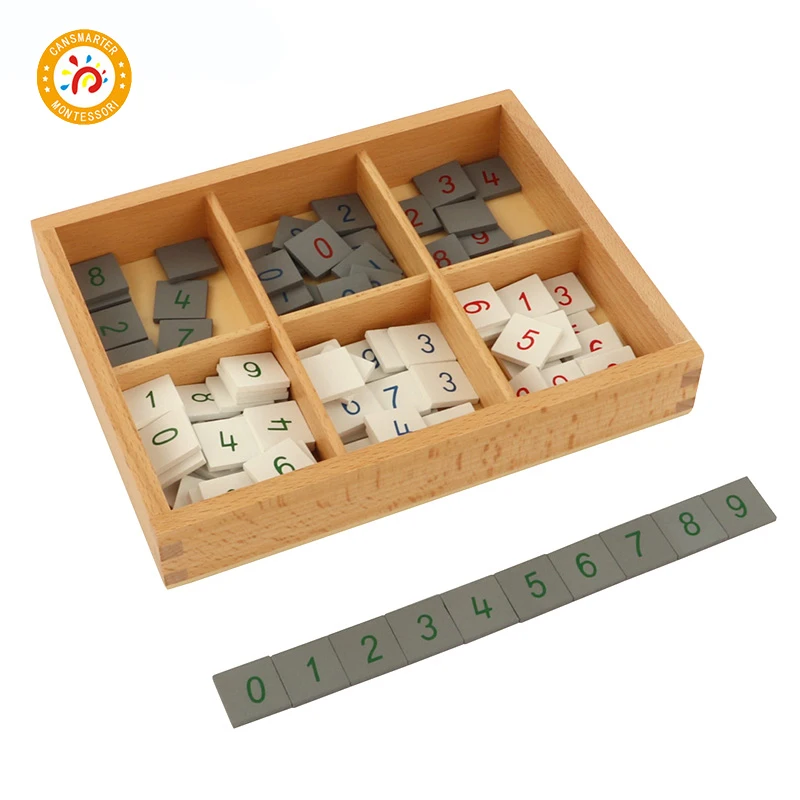 

Number Board Tiles Montessori Learning Mathematics Materials Educational Math Toys Teaching Prechool Wooden Boxes for Children