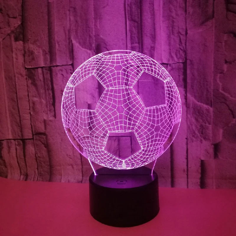 

Acrylic Table Lamp 3D Football Soccer Basketbal LED Lights for Home Room Decor Touch Remote Control Timing Night Lights Gift