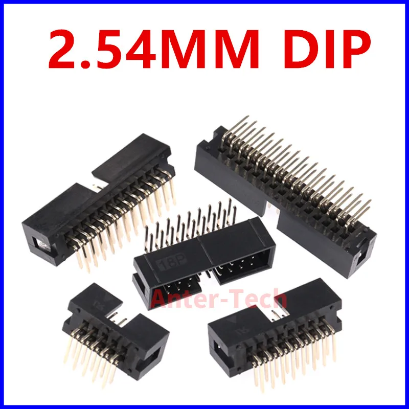 10 шт., коннекторы с прямоугольным штекером 34/40 мм, 6/10/20/26/2,54 PIN