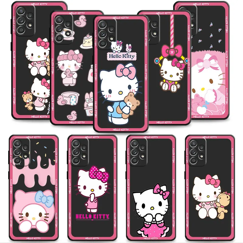 

Case For Samsung A32 4G A52 A53 A12 A21s A13 5G A51 A22 A31 A41 A23 A33 A73 A72 A11 A71 A52s Fashion Cute Cartoon Hello Kitty