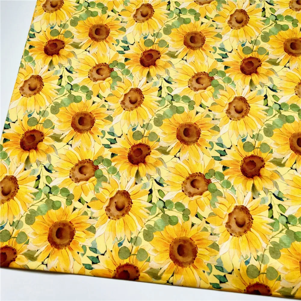 Летние Подсолнухи искусственное шитье в технике пэчворк рукоделие ткань для