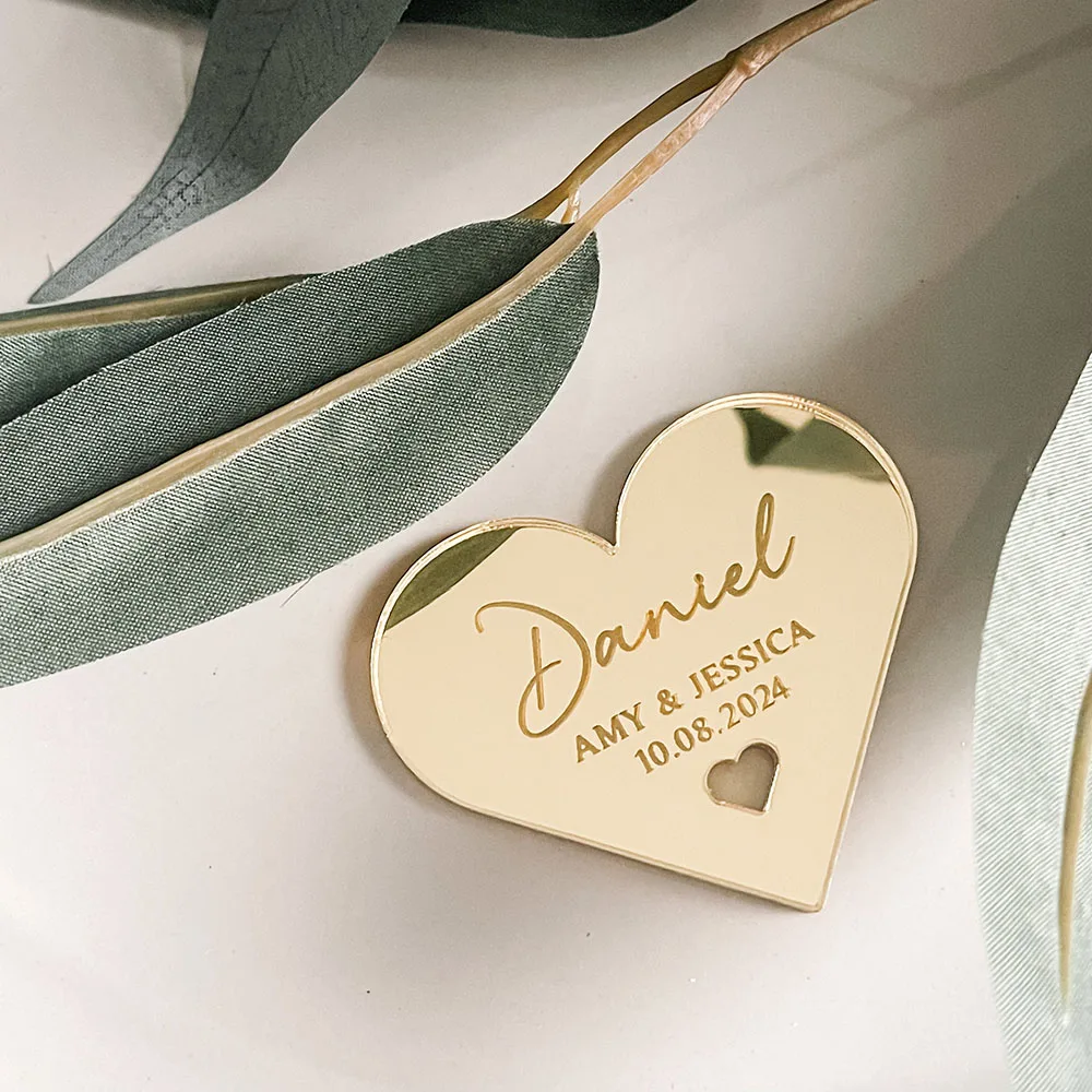 

Персонализированные свадебные именные бирки из акрила