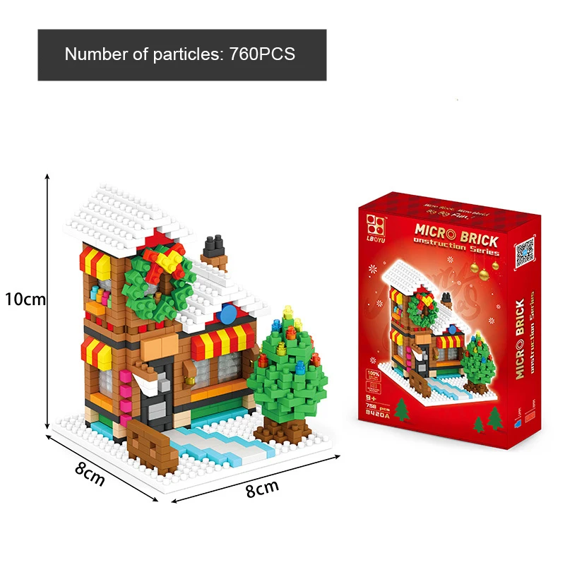 

Рождественское украшение, миниатюрный строительный блок, украшение для дома, поделки, Рождественские сани для стариков, оленей, детская игр...