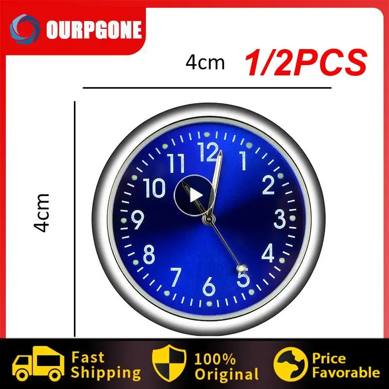 

1/2 шт., светящиеся автомобильные мини-часы с клипсой