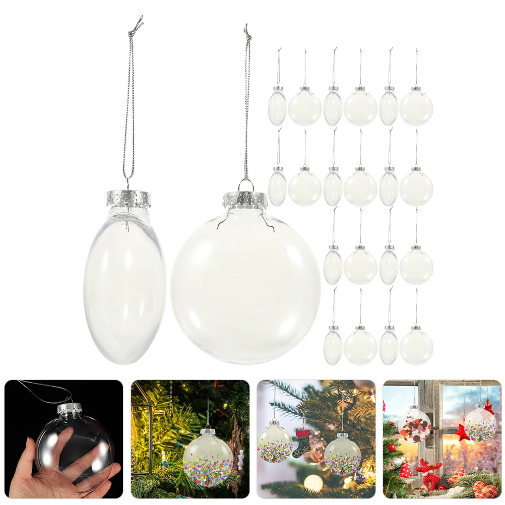 

Christmas Ball Ornaments Clear Flat Ball Ornaments Christmas Tree Baubles