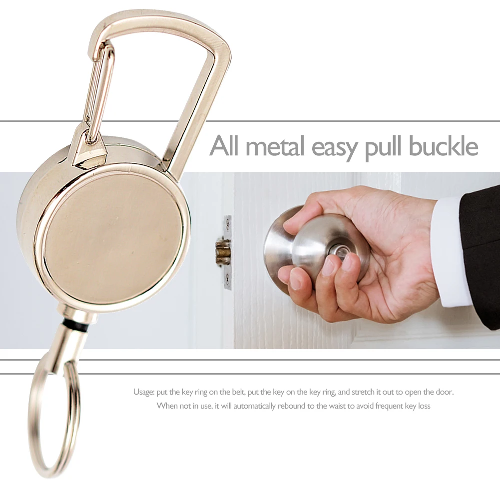 

Выдвижной брелок для ключей, нейлоновый, эластичный, 2,5 см, с крючком