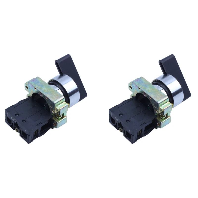 

2X AC 240V 3A NO SPST Black Cap 2 Position Selector Latching Rotary Switch