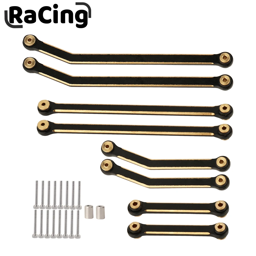 Модель из латуни 1/24, осевая модель SCX24 90081 B17 CNC, высокоточная тяга корпуса шасси, соединительные звенья, детали для модернизации радиоуправляемого автомобиля