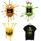 Забавные Симпатичные нашивки с лицом для одежды, сделай сам, Мультяшные глаза, термонаклейки на одежду, футболку, термонаклейки, Аппликации, индивидуальный значок