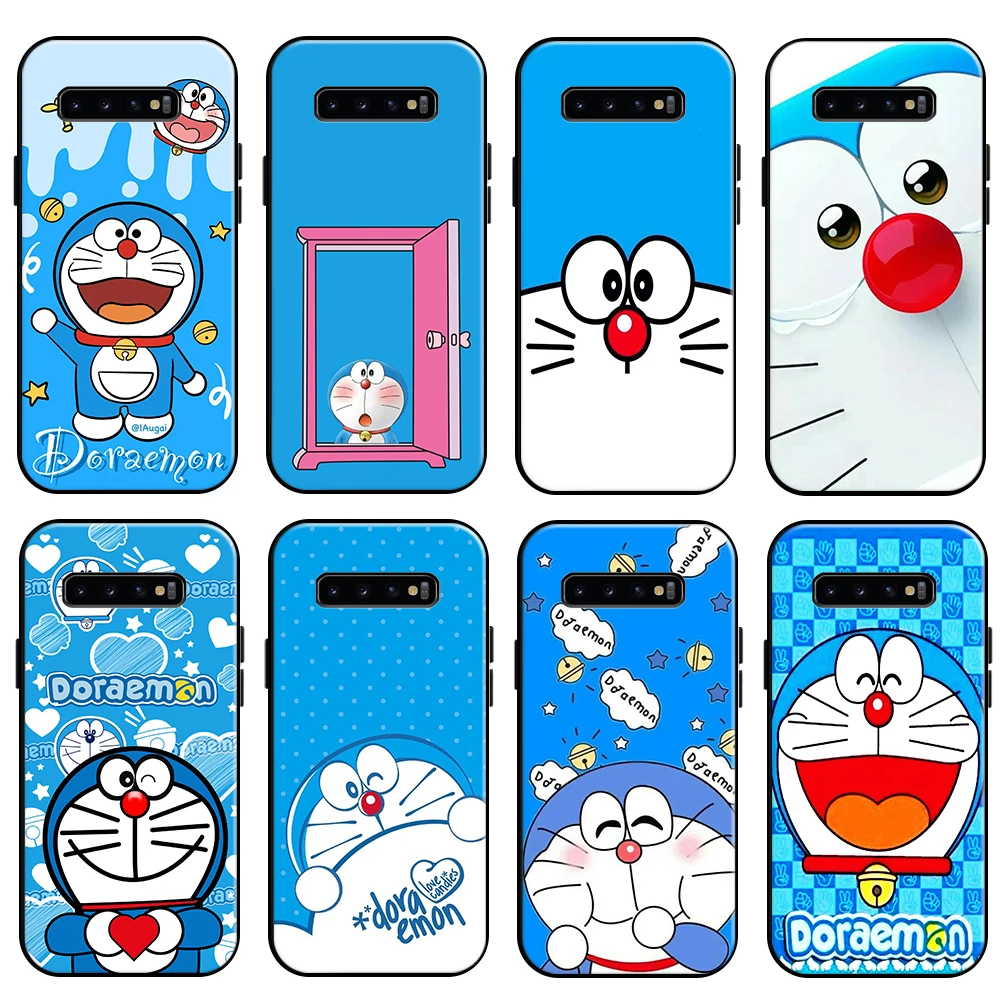 

Doraemon For Samsung Galaxy S10 S10E S10 Lite S9 S8 Plus Galaxy S10 5G Phone Case Soft Black Back Liquid Silicon Funda Coque