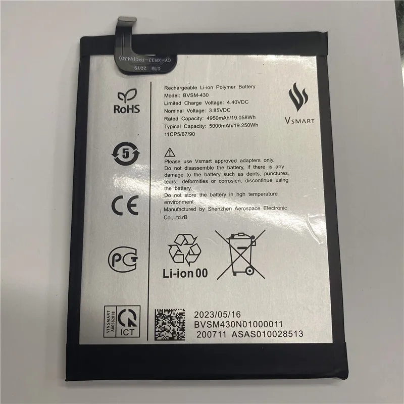 YCOOLY для VSMART BVSM-430 аккумулятор 4950 мАч в наличии Замена + номер отслеживания для VSMART BVSM-430