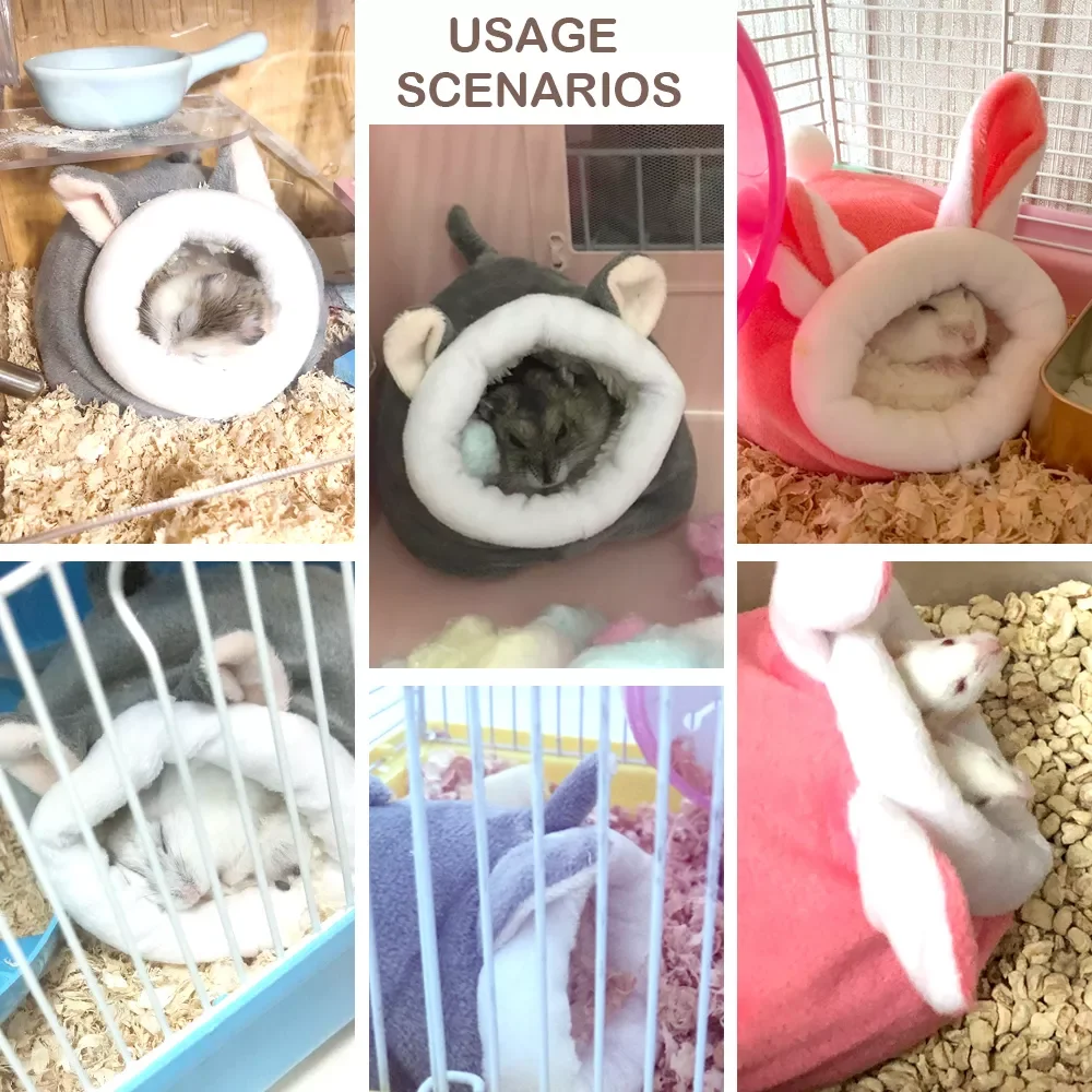 

JMTHamster House Guinea Pig Accessories Hamster Cotton House Small Animal Nest Winter Warm For Rodent/Guinea Pig/Rat/Hedgehog