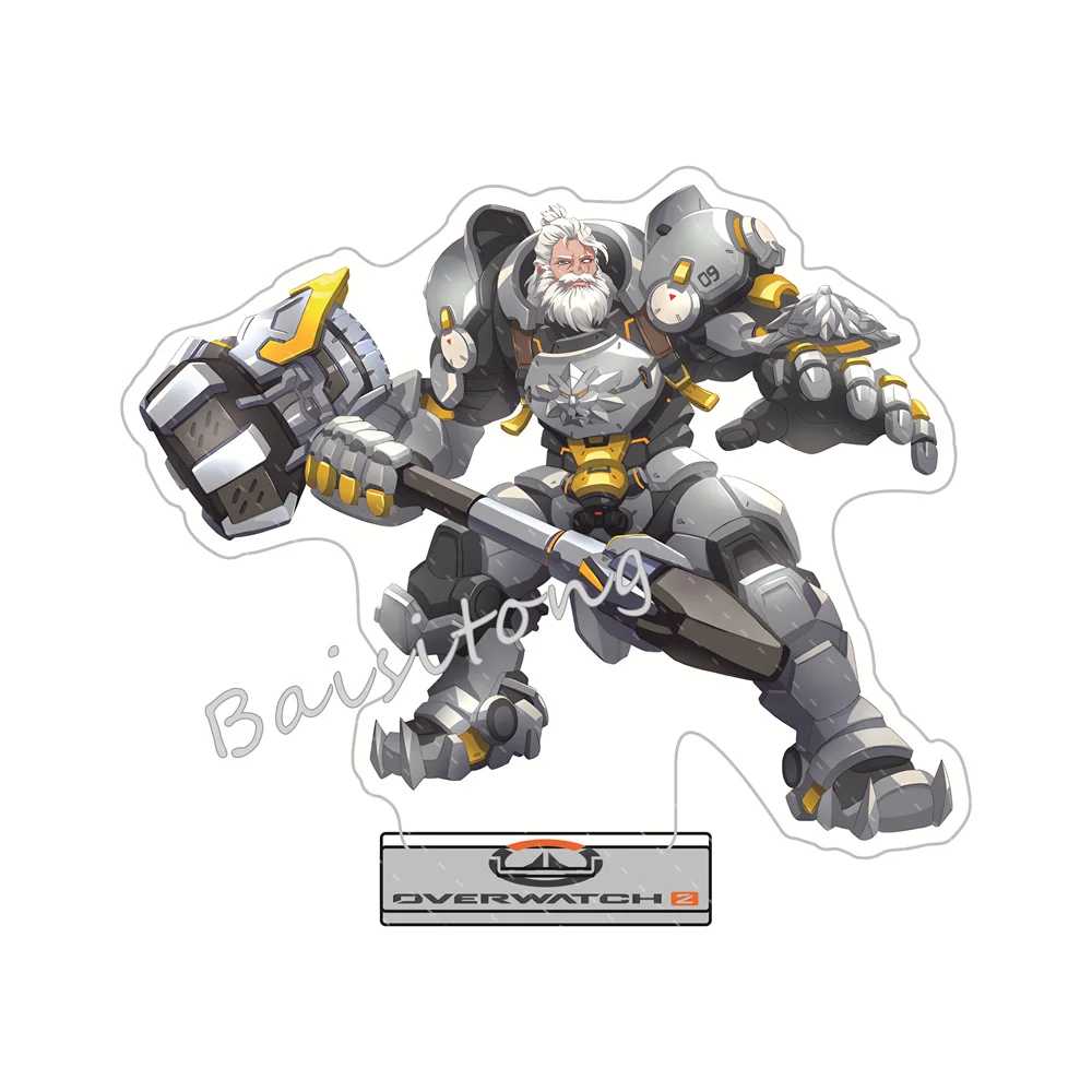 Фото Игра Overwatch 2 15 см акриловая подставка Anna/grim Reaper/Genji/Reinhardt настольное украшение ювелирные изделия элегантные милые игрушки подарки №5