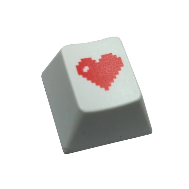 

New High Quality R4 Keycap Love Cherry Profile Dip Dye Sculpture PBT Keycap for Mechanical Keyboard Etched Pixel Heart