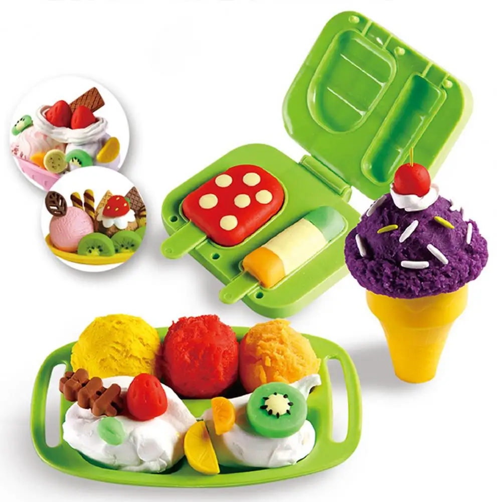 

1 Набор игрушек для игрового домика, трехмерные многоразовые детализированные игрушки из цветной глины для взаимодействия родителей и детей, расслабляющая игрушка