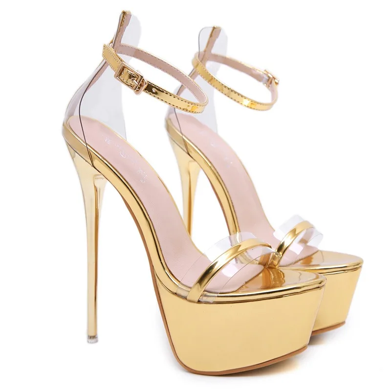 

Women's Sandals High Heels Platform Shoes Straps Thick Sole Fashion Woman Summer 2022 Shoe Luxury