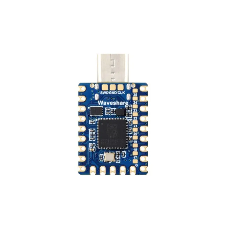 Мини-плата Waveshare RP2350-Zero-CM, двухъядерный двухархитектурный микроконтроллер, разъем Type-C (папа), гребенчатый модуль, 12 машин состояния PIO (art.: 3920dbbd16ee4) - 3920dbbd16ee4