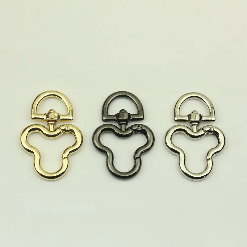 20Pcs 14mm Metal Floral Buckles Bag Handbag Strap Clip Hook Keyring Dog Collar Swivel Trigger Clasp DIY Hardware Accessories