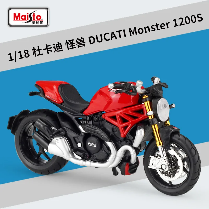 

Maisto 1/18 Scale Diecast Motorbike Toys DUCATI Monster 1200S Die-Cast Metal Motorcycle Model Toy For Boys Kids Collection Gift