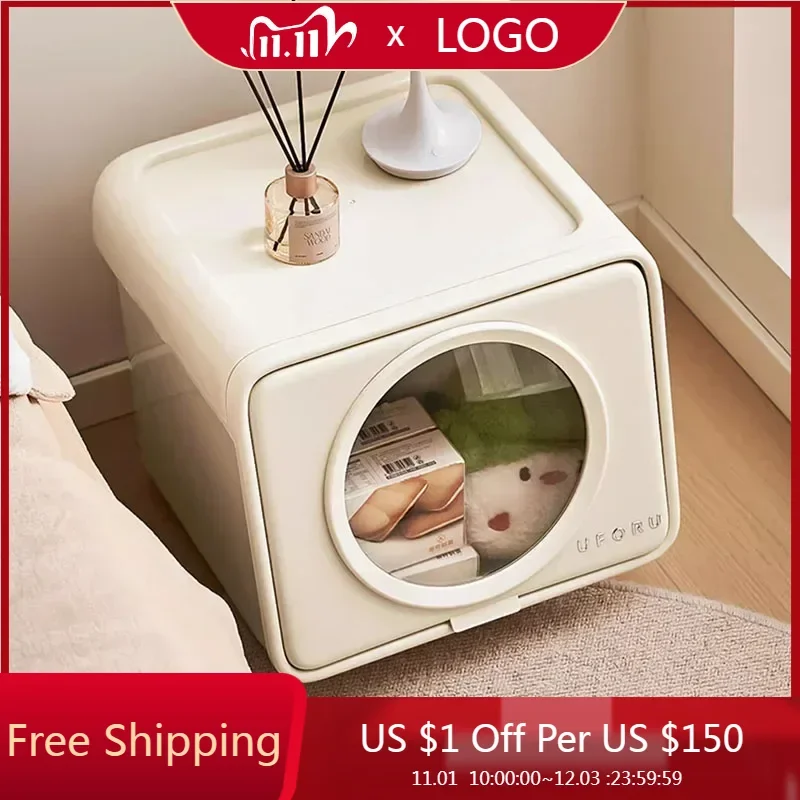 Ночной столик с золотыми ножками прозрачный милый большой мини-натуральный