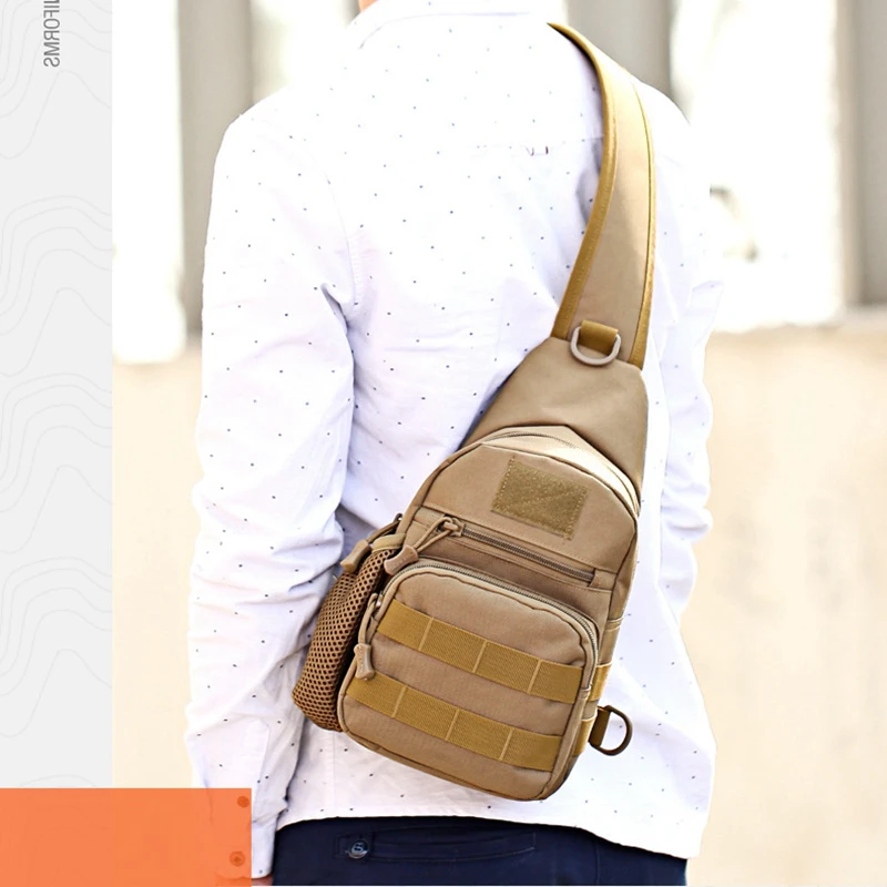 Military Tactical Shoulder Bag Men Hiking Backpack Nylon Outdoor Hunting Camping Fishing Molle Army Trekking Chest Sling | Спорт и