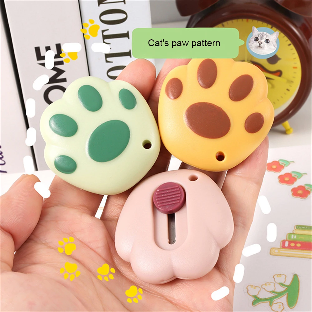 

Cute Mini Bear Claw Utility Knife Portable Retractable Paper Cutter Express Box Craft Cutting Supplies School Office Stationery