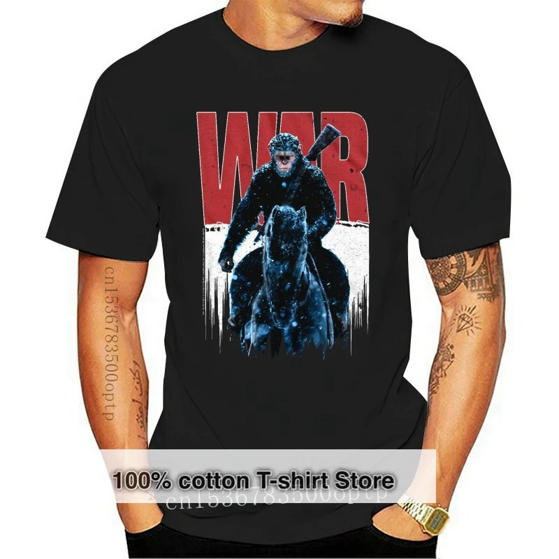 OFFICIAL Planet of The Apes WAR Mens T Shirt Caesar on Horseback