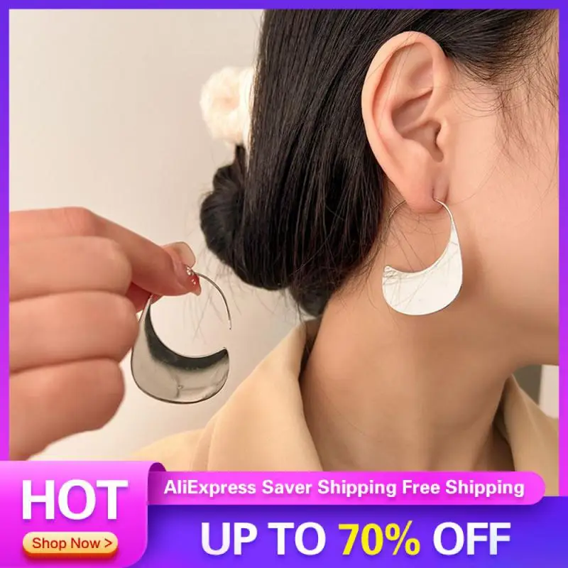 

Gold Plated Earrings Miss Simple Retro New Earrings Earring Simple Earrings Fashionable Daily Wear Large Hoop Earrings Earrings