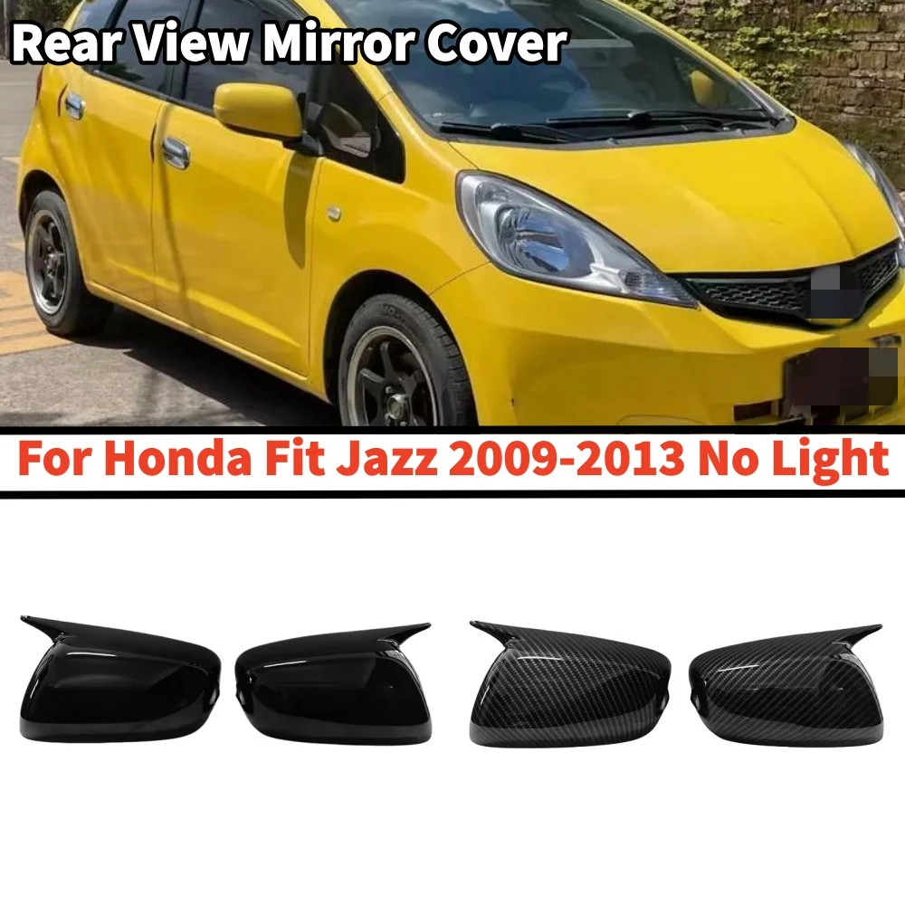 Фото Пара накладок на боковые зеркала заднего вида для Honda Fit Jazz 2009-2013, внешние накладки на дверные зеркала, без указателей поворота №1