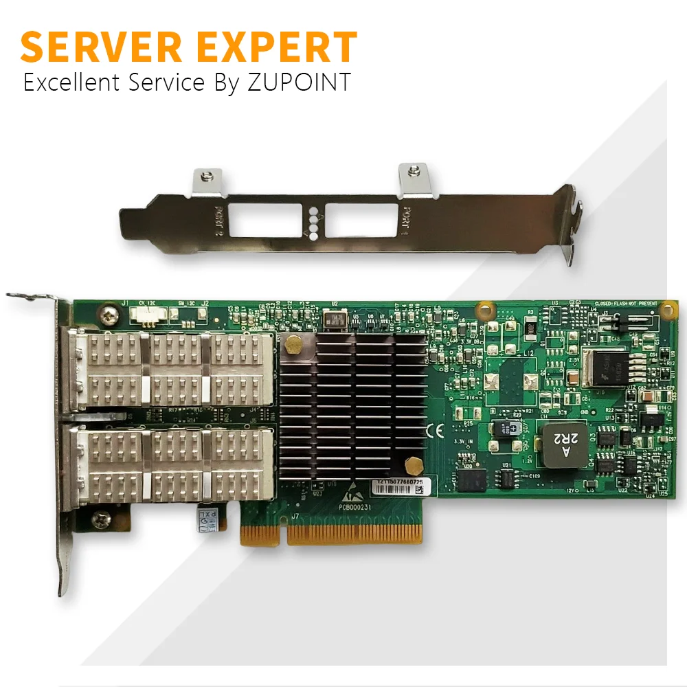 USB-адаптер ZUPOINT Mellanox, 40 Гбит/с, 2 порта, QDR Sun Infiniband X4242A 375-3696 PCIe x8