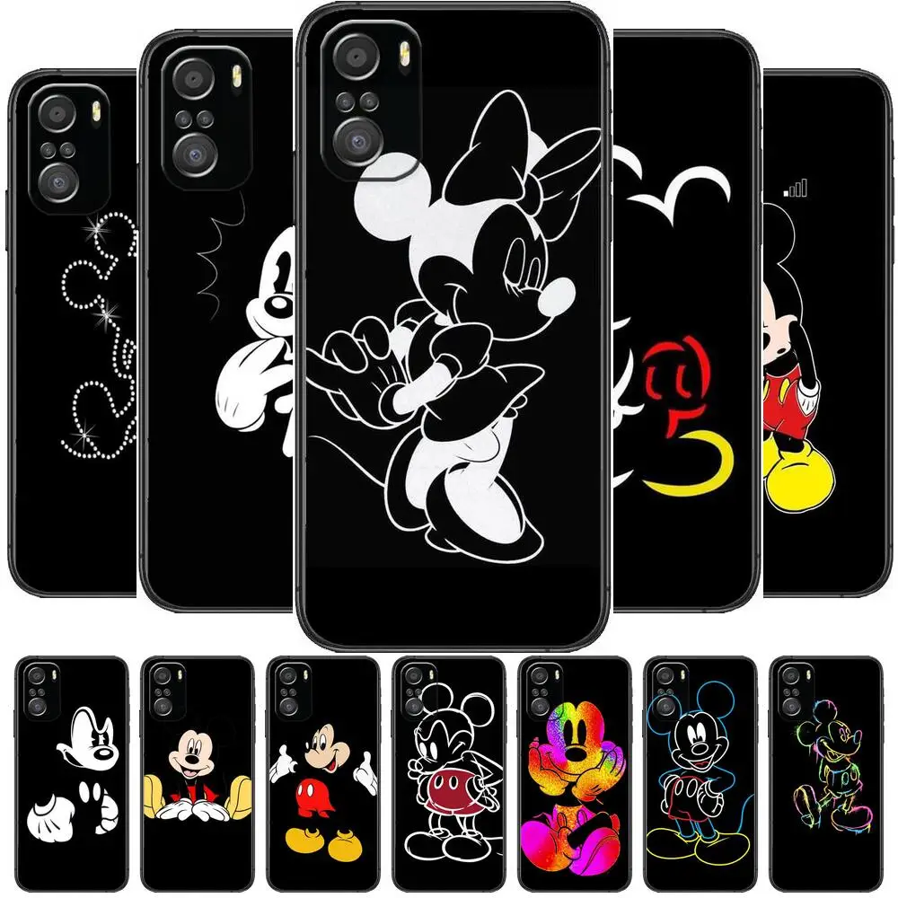 

disney For Xiaomi Redmi Note 10S 10 9T 9S 9 8T 8 7S 7 6 5A 5 Pro Max Soft Black Phone Case