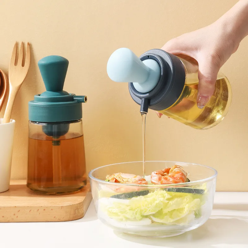

Kitchen In Brush Olive 2 Oil Dispenser Oil Cookware Tools Silicone Cruet Oiler Kitchen Container 1 Oil Kettle Glass With Glass