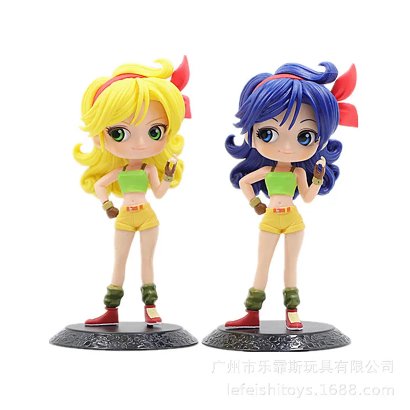 

15cm Anime Dragon Ball Z Figure Ranchi Gold Blue Hair Cute Ver. PVC Action Figure DBZ Girl Lunch Launch Goku Vegeta Model Doll