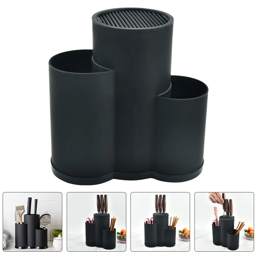 

Household Cutter Storage Rack Plastic Cutter Holder Cutter Draining Rack