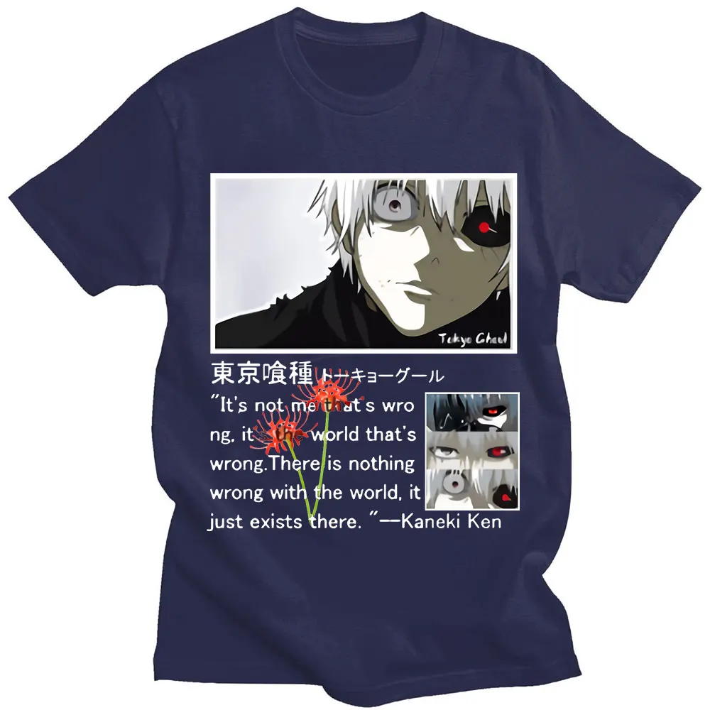 

Anime Tokyo Ghoul T-shirt Cool Kaneki Ken Manga Eyes T-shirts Men Women Gothic Oversized Tee Shirt Cotton Harajuku Streetwear