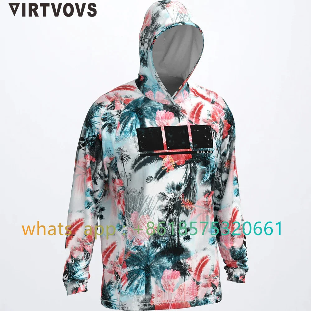 

2023Fishing Shirts Summer Tropical Jungle Fishing Clothing Long Sleeve Fishing Breathable Fishing Uv Protection Men Fishing Wear