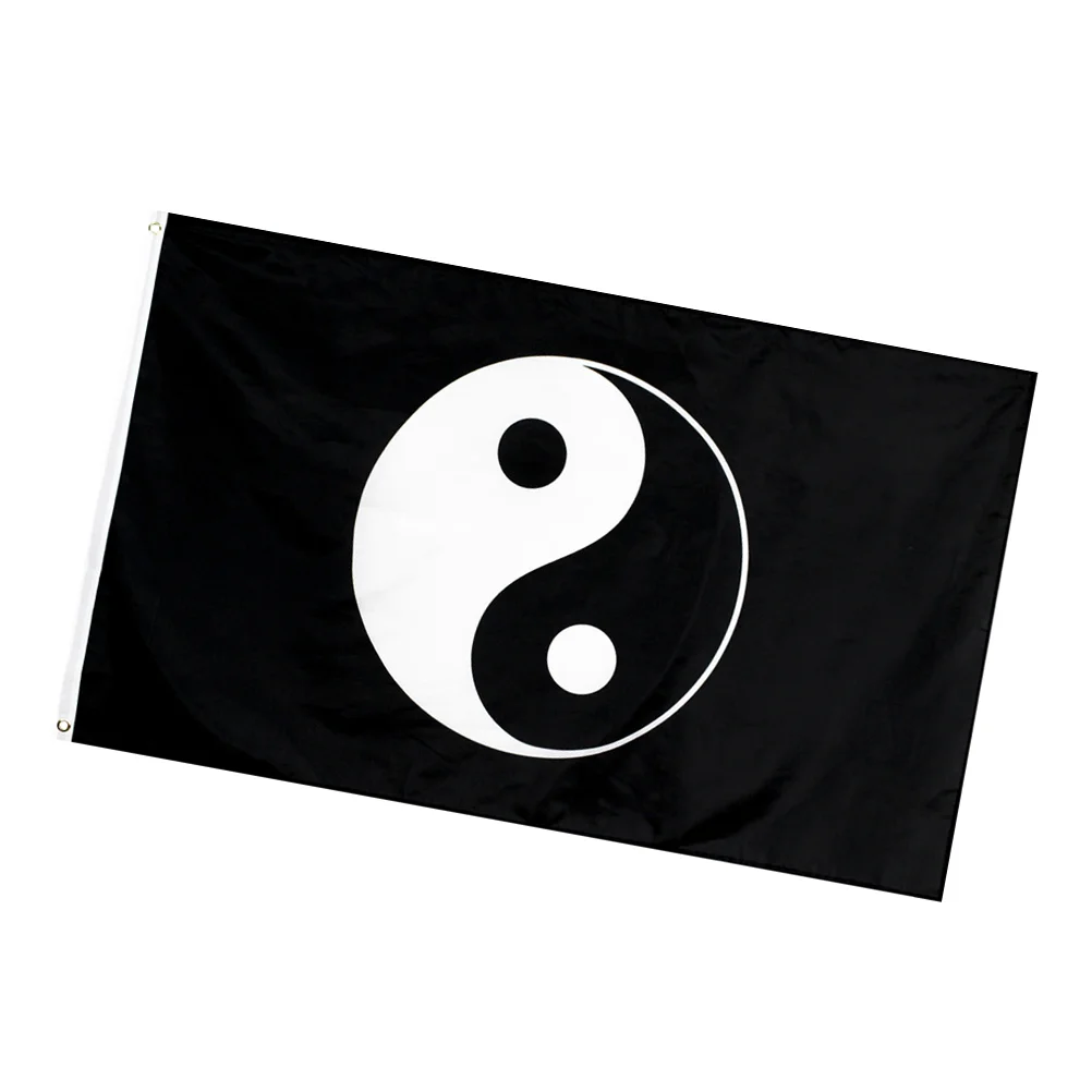 

Yin Yang Banner Flag Decoration Unique Fish Hanging Ornament Religious Tai